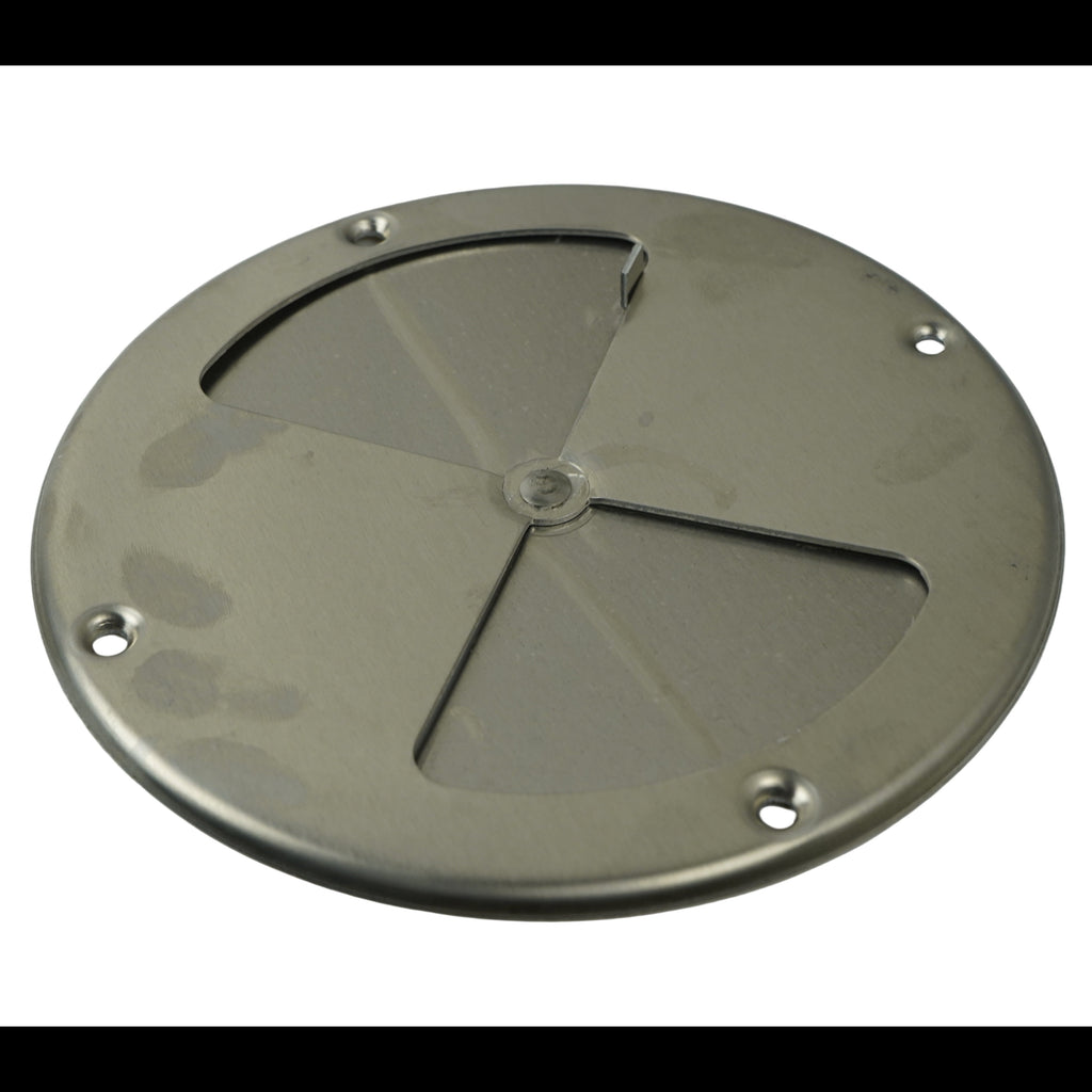 7.25" Polished Aluminum Round Air Trailer Wall Vent — Butterfly Style (775)