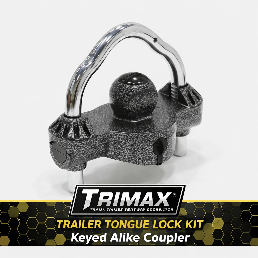Trimax Trailer Tongue Lock Kit - Keyed Alike Coupler, Latch and Receiver Locks - Universal Fit (79900301)
