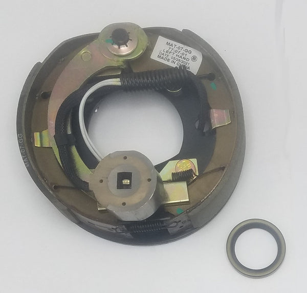 7" Left Side Electric Backing Plate and Seal For 2000# Axles Replaces Dexter 23-47 (7EBLH-SEAL-150)