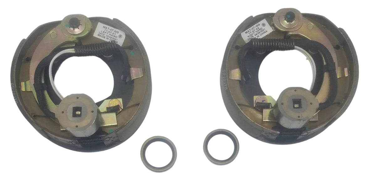 IN STORE PICK UP ONLY - (7EB-1P-SEAL-150) PAIR 7" Electric Backing Plates and Seals For 2000# Axles Replaces Dexter 23-47 and 23-48