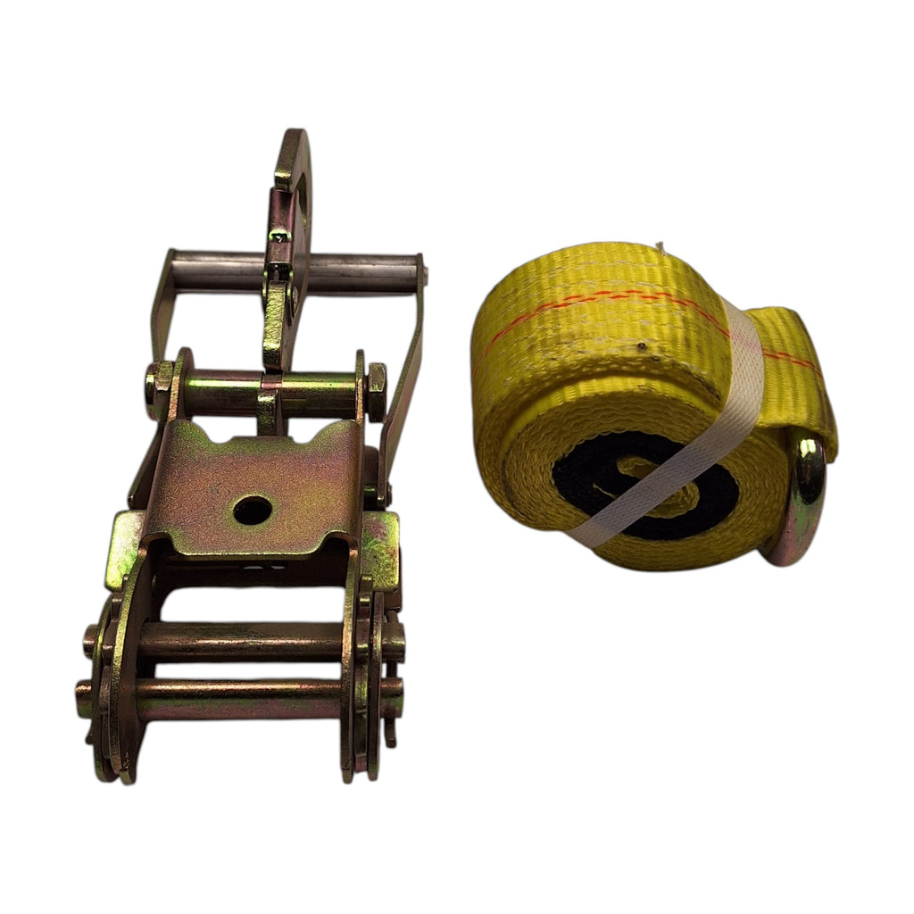 ONE- Car Trailer Tie Down Strap Ratchet Wheel Tire Trailer Truck Lasso (804HK + LASSO2x7-SLV)
