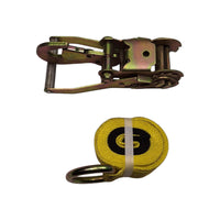 ONE- Car Trailer Tie Down Strap Ratchet Wheel Tire Trailer Truck Lasso (804HK + LASSO2x7-SLV)