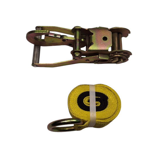 ONE- Car Trailer Tie Down Strap Ratchet Wheel Tire Trailer Truck Lasso (804HK + LASSO2x7-SLV)