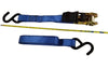 Pair - 1"x 6' Ratchet Strap Tie Downs with Coated S Hooks Motorcycle ATV (8550266)