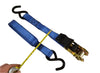 Pair - 1"x 6' Ratchet Strap Tie Downs with Coated S Hooks Motorcycle ATV (8550266)