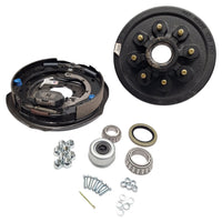 Replace Right Trailer Brake Dexter 8x6.5 Drums 9/16 Nuts 7000# 12" Backing Plate (821913-B-DEX-R)