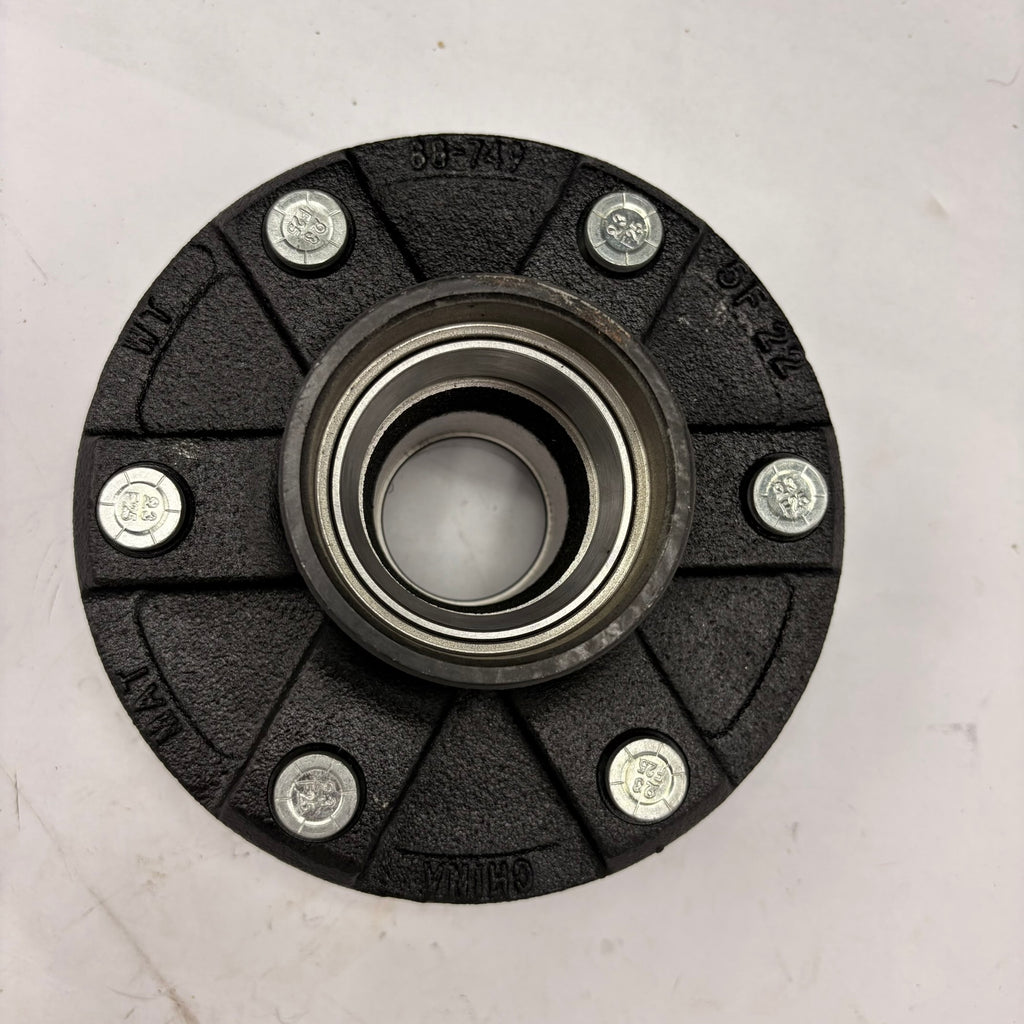 Idler Hub, 3500#, 6 x 5.5, ORANGE, Dexter, 1/2" Stud, Cupped & Studded (84655-1)