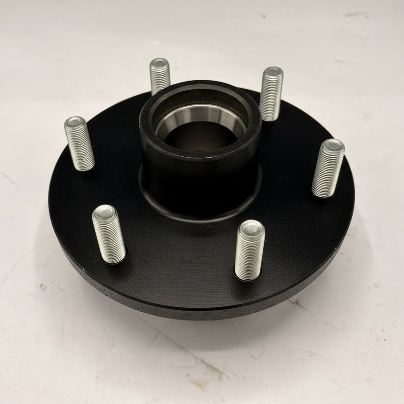Idler Hub, 3500#, 6 x 5.5, ORANGE, Dexter, 1/2" Stud, Cupped & Studded (84655-1)