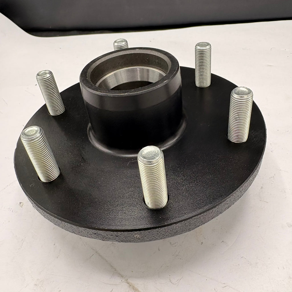 Idler Hub, 3500#, 6 x 5.5, ORANGE, Dexter, 1/2" Stud, Cupped & Studded (84655-1)