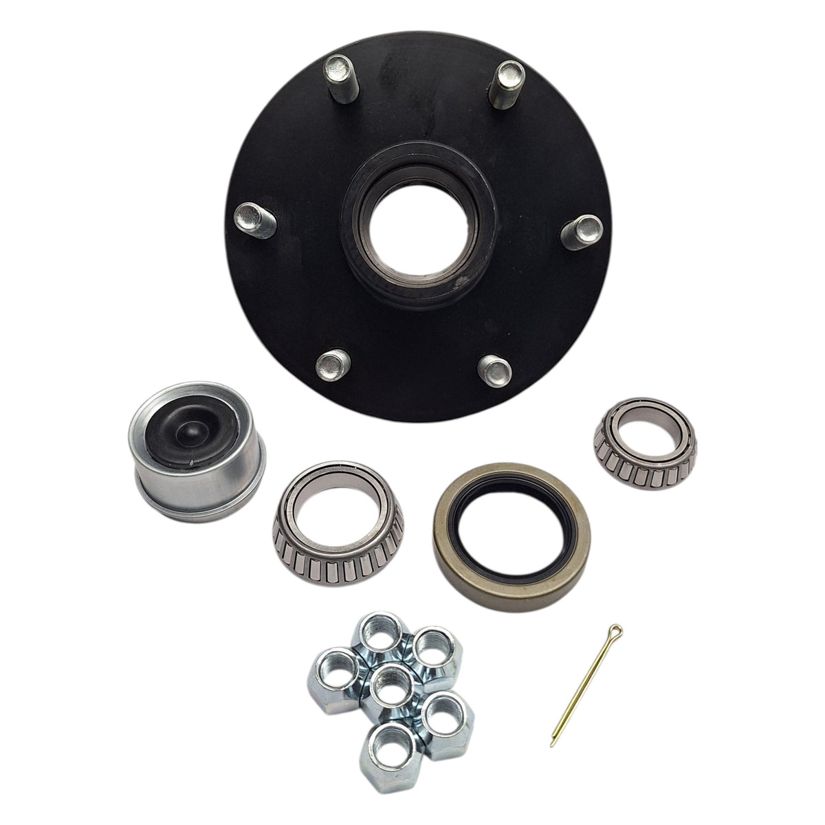 1- 6x5.5 Idler Hub w/ 3500# Bearing Kit Replace Trailer Axle fits Dexter ALKO (846551-KIT)