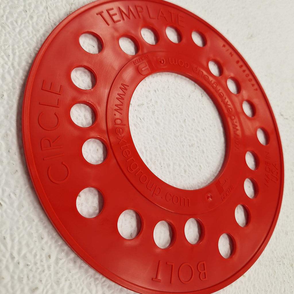 Dexter Wheel Pattern Measuring Tool Circle Template 5 Lug Bolt for Trailer Wheels and Hubs (8560047)