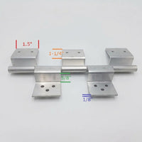 Jammy 5 -Leaf Aluminum RV / Camper Door Hinge – Raw Finish - Stainless Pin w/ Nylon Washers (TALH5R)