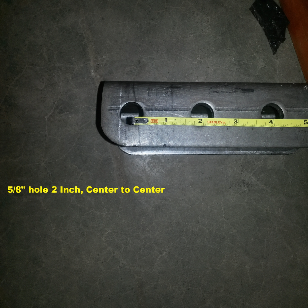 Adjustable 3" Trailer Coupler Mount Channel, 4-Hole Weld-On (8978)