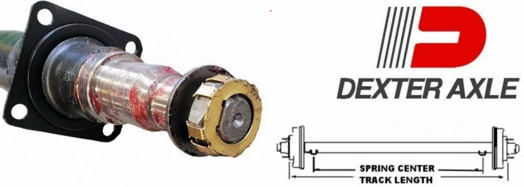 Dexter Trailer Axle 8000# Bare Beam 82" Hub Face 3.5" Tube Straight  EZ Lube 4 Bolt Flange True 8K (8000-82-35-KIT)
