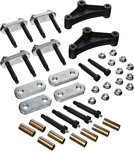 Heavy Duty Suspension Rebuild Kit Eq-104s 2.25" HD Shackles 3.5" Wet Bolt Bronze Bushings Trailer Axle (K71-359-00-RP)