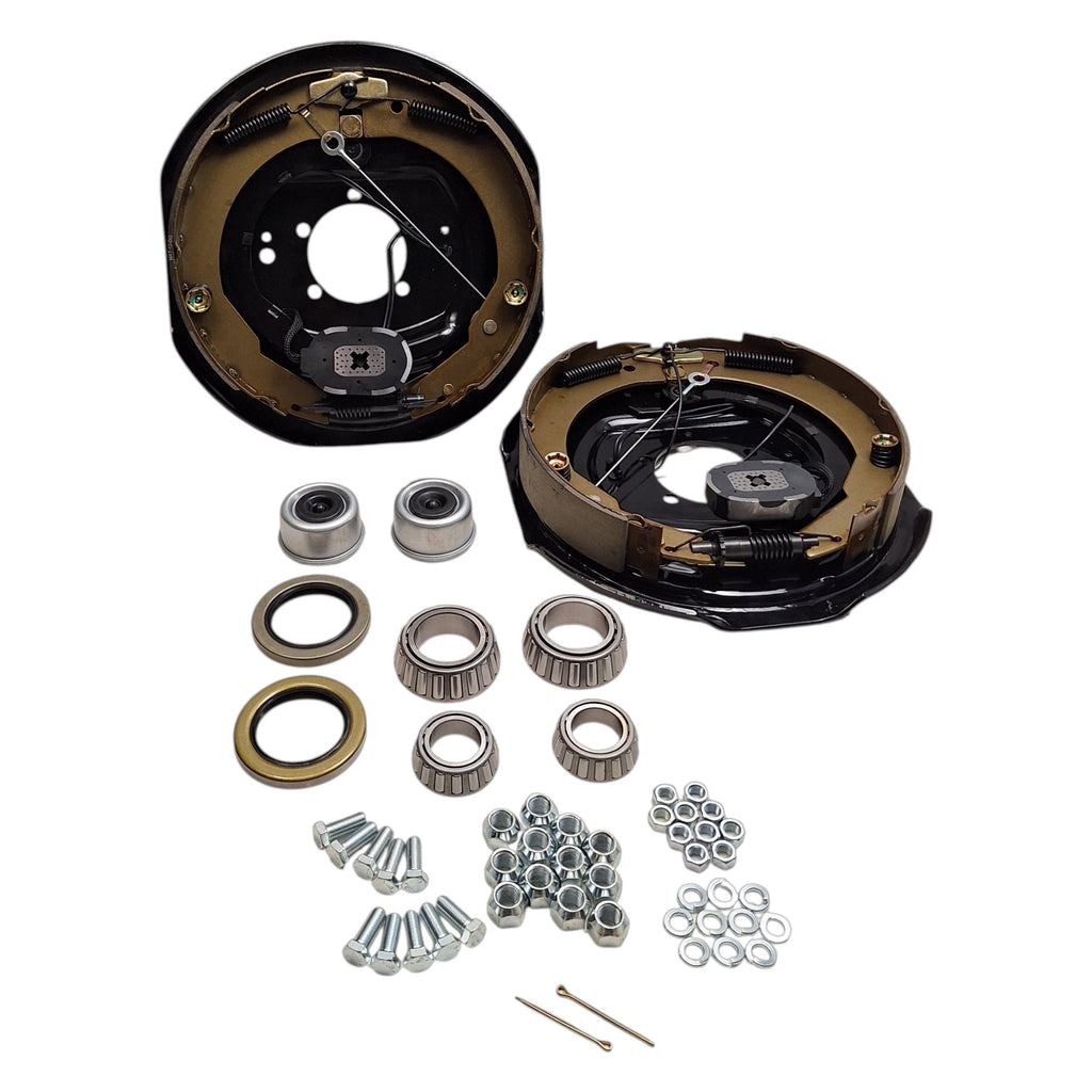 Add Brakes Basic 6x5.5 Drum 12" Electric Self Adj Backing Plate 6K Trailer Axle (92655-B-FSA-IMP)