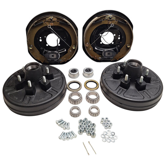 Add Brakes Basic 6x5.5 Drum 12" Electric Self Adj Backing Plate 6K Trailer Axle (92655-B-FSA-IMP)