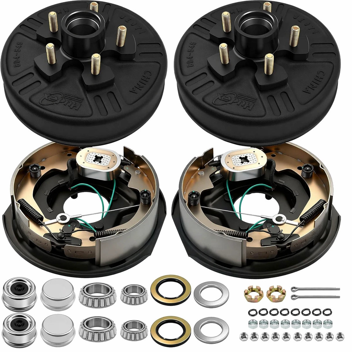 Complete 3500# Trailer Brake Kit | 5x4.5 Bolt Pattern | Self-Adjusting (94545-B-FSA-IMP)