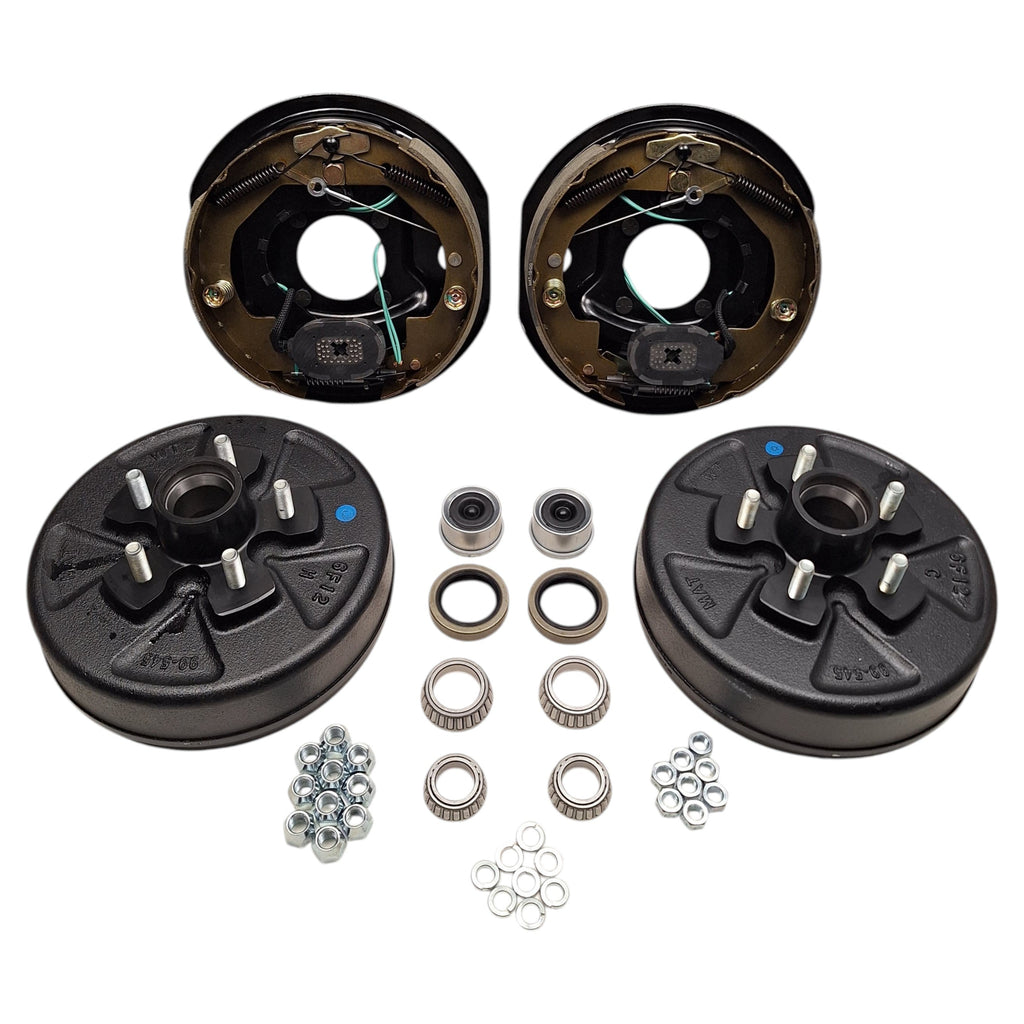 Complete 3500# Trailer Brake Kit | 5x4.5 Bolt Pattern | Self-Adjusting (94545-B-FSA-IMP)