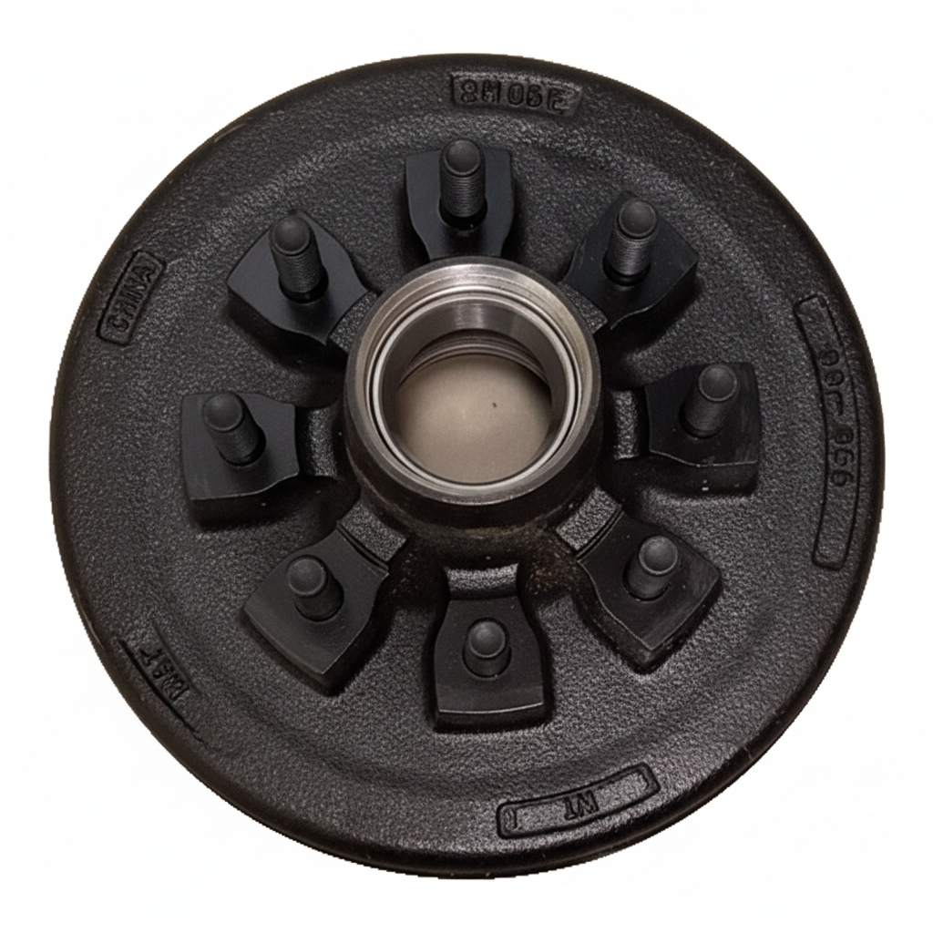 12" x 2" Hybrid 8K Trailer Brake Drum — 8 on 6.5" — 5/8" Stud — 4.75" Pilot (99-865-58HD)