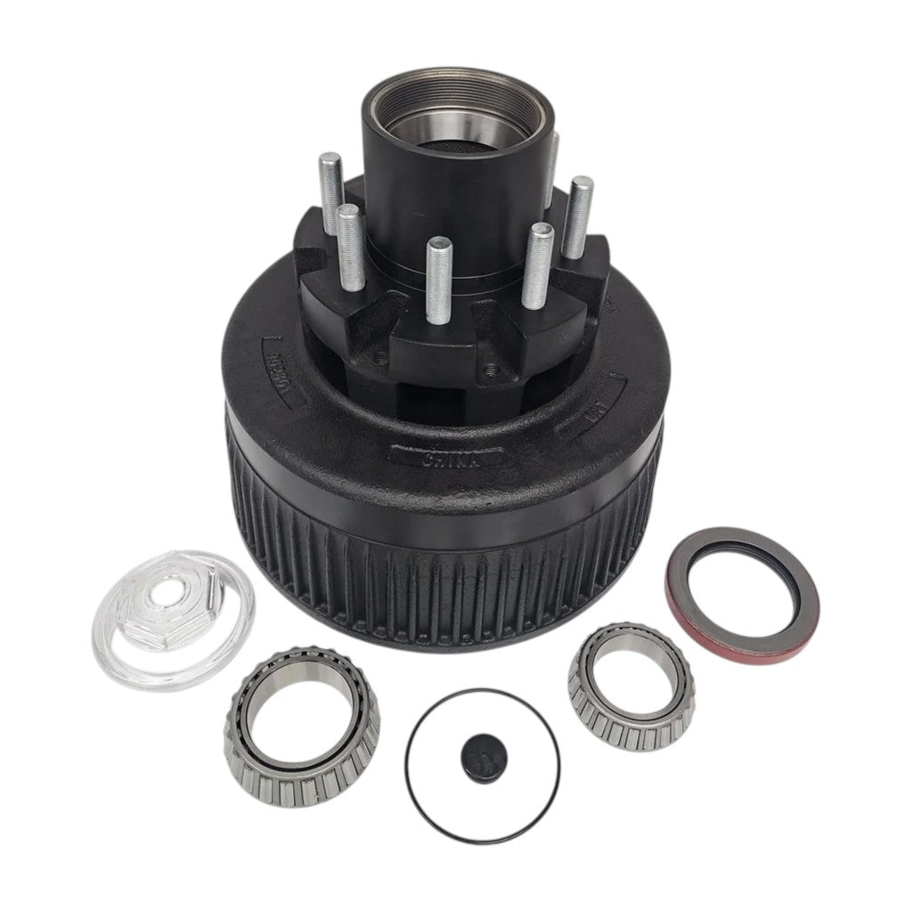 12K Trailer Hub Drum 8x6.5 5/8"-18 Heavy Duty Replace Dexter 9-28 Drum 8-214 Hub (99-86512-KIT)
