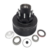 12K Trailer Hub Drum 8x6.5 5/8"-18 Heavy Duty Replace Dexter 9-28 Drum 8-214 Hub (99-86512-KIT)
