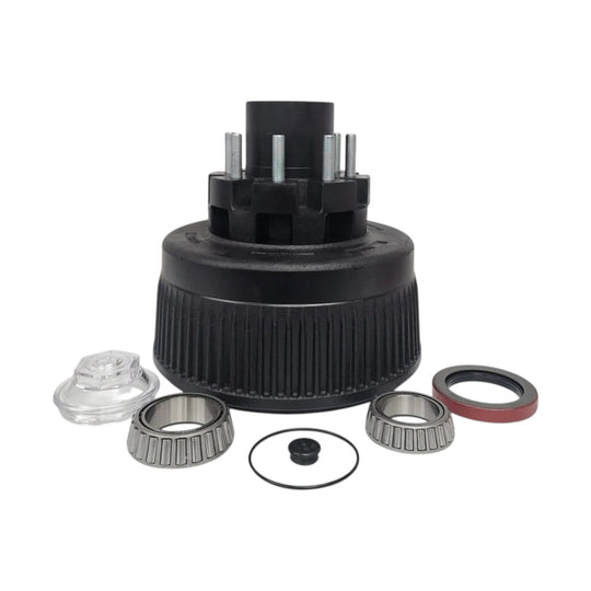 12K Trailer Hub Drum 8x6.5 5/8"-18 Heavy Duty Replace Dexter 9-28 Drum 8-214 Hub (99-86512-KIT)