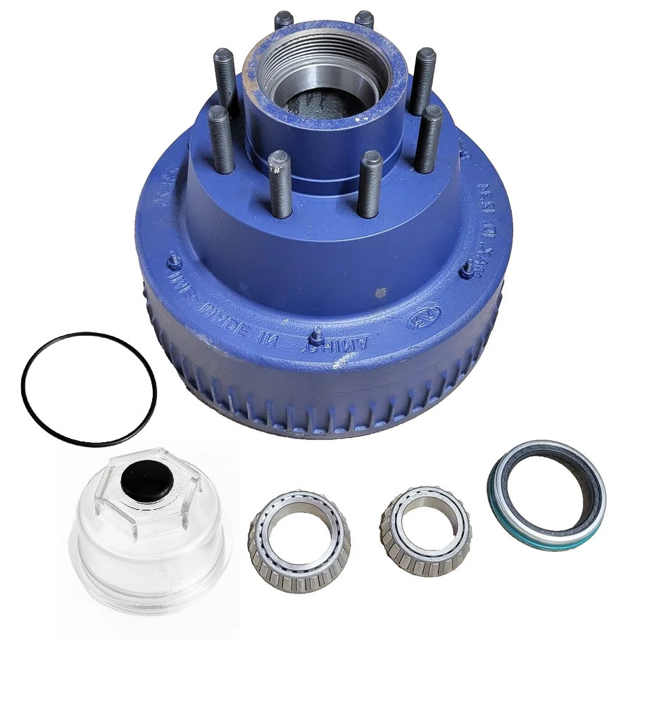 Rockwell / Quality 10K Electric Brake Hub Drum Kit BLUE – #99 Spindle – 12.25" × 3.5" – 8-Lug (99865-1PAB-KIT)