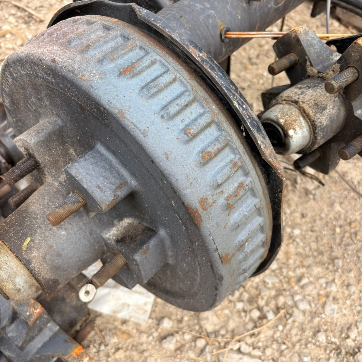 NEW 6,000 lb Complete Drop Trailer Axle – 92.5" HF – 70" SC – 6-Lug – Electric Brakes