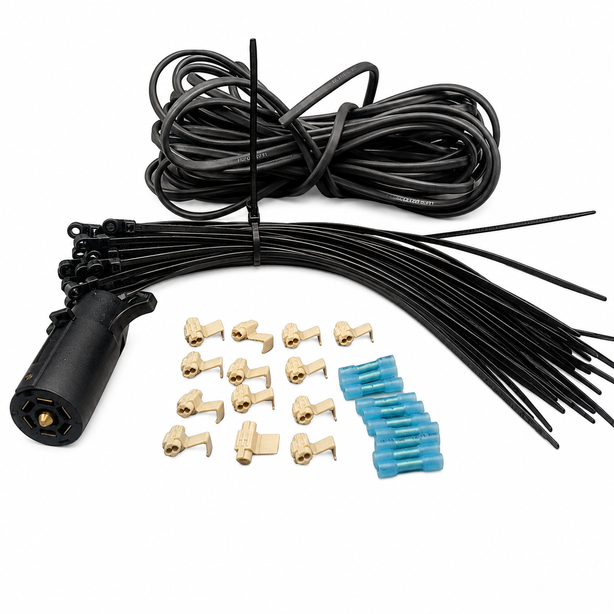 Add Brakes Complete Trailer Box Kit - 14 AWG Wire, 7-Way Plug & Connectors - Battery Not Included (ABTK-BOXED)