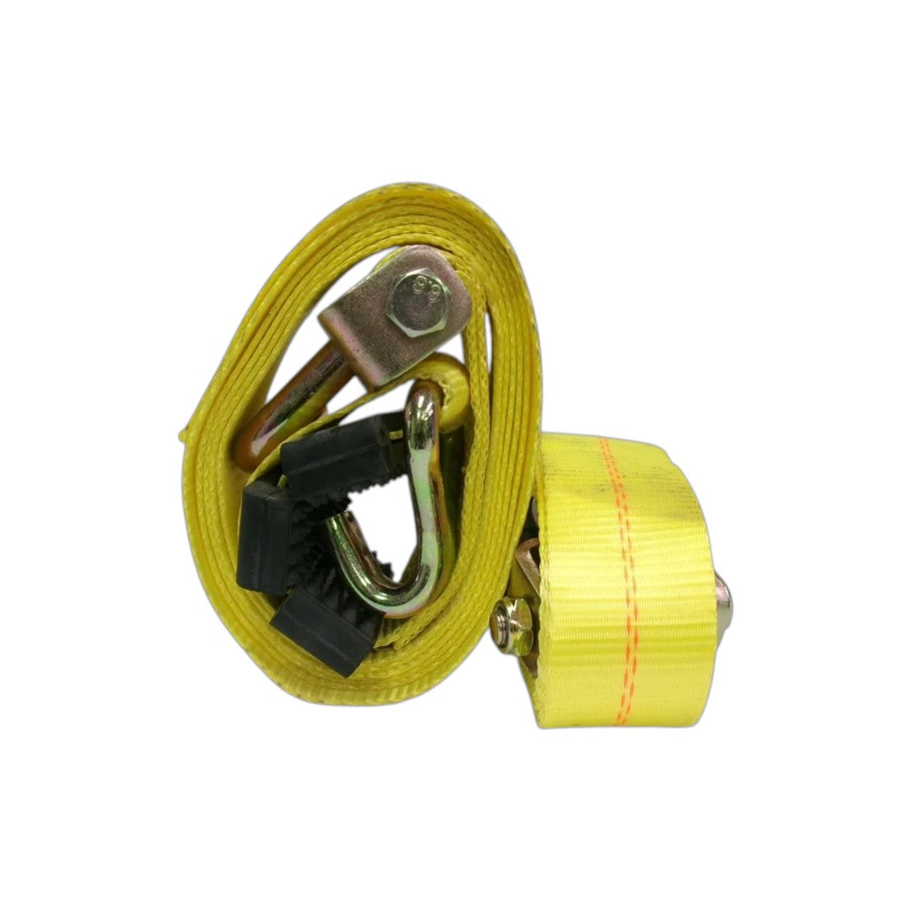 Two - 2" x 10 Adjustable Wheel Lashing Trailer Straps with Ratchets and Rubber Grip Strips (ADJ-2R10WL-LOTOF2)