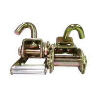Two - 2" x 10 Adjustable Wheel Lashing Trailer Straps with Ratchets and Rubber Grip Strips (ADJ-2R10WL-LOTOF2)