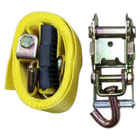 Cargo Control 2" x 10' Adjustable Trailer Wheel Lashing Strap with Ratchet and Rubber Grips (ADJ-2R10WL)