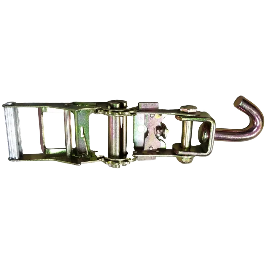 Cargo Control 2" x 10' Adjustable Trailer Wheel Lashing Strap with Ratchet and Rubber Grips (ADJ-2R10WL)