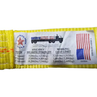 Cargo Control 2" x 10' Adjustable Trailer Wheel Lashing Strap with Ratchet and Rubber Grips (ADJ-2R10WL)