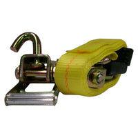 Cargo Control 2" x 10' Adjustable Trailer Wheel Lashing Strap with Ratchet and Rubber Grips (ADJ-2R10WL)