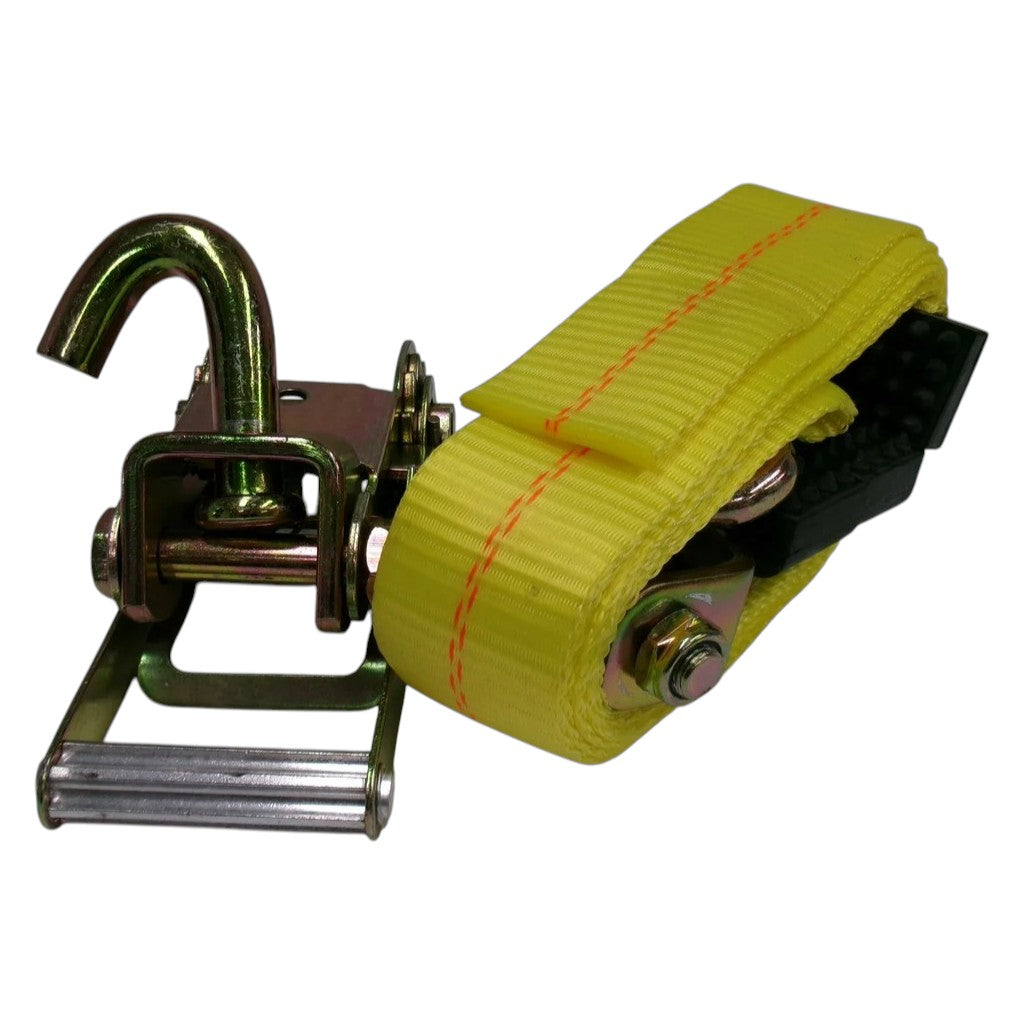 Cargo Control 2" x 10' Adjustable Trailer Wheel Lashing Strap with Ratchet and Rubber Grips (ADJ-2R10WL)