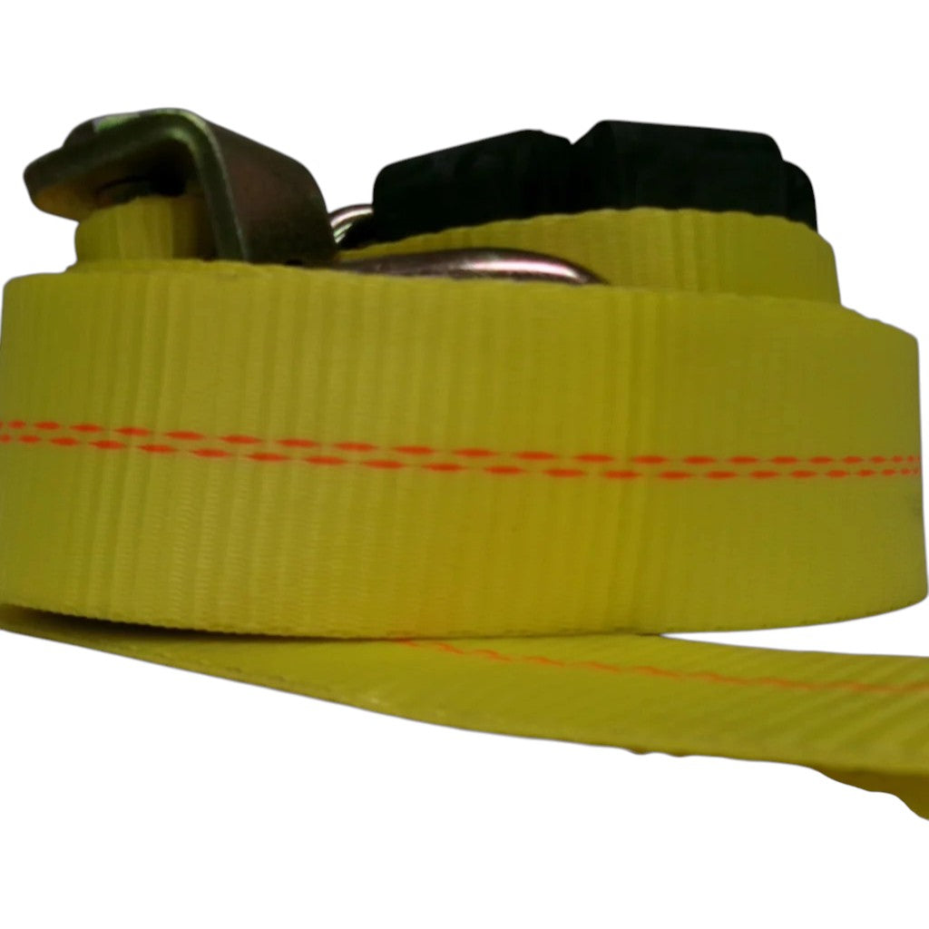 Cargo Control 2" x 10' Adjustable Trailer Wheel Lashing Strap with Ratchet and Rubber Grips (ADJ-2R10WL)