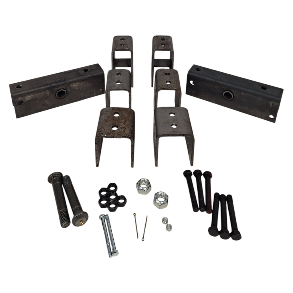 Tandem Axle Slipper Spring Hanger Kit for 2" Springs – Fits 5.2K, 6K & 7K Trailer Axles (AP2T3L-11)