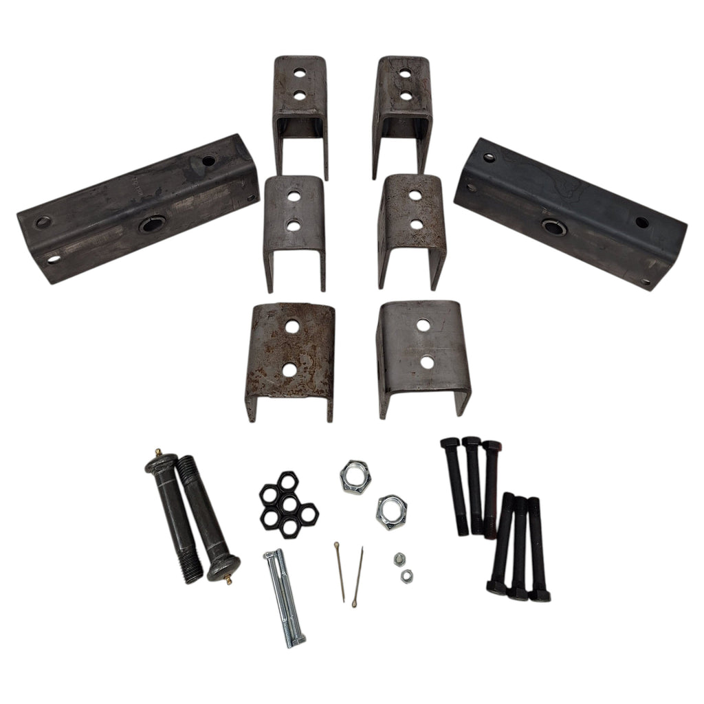 Tandem Axle Slipper Spring Hanger Kit for 2" Springs – Fits 5.2K, 6K & 7K Trailer Axles (AP2T3L-11)