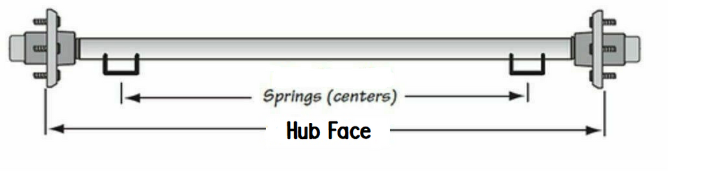 2000# Trailer Axle Tear Drop ATV Motorcycle Boat 63" Wide Hub Face 4 Lug (2000-63-4LUG)