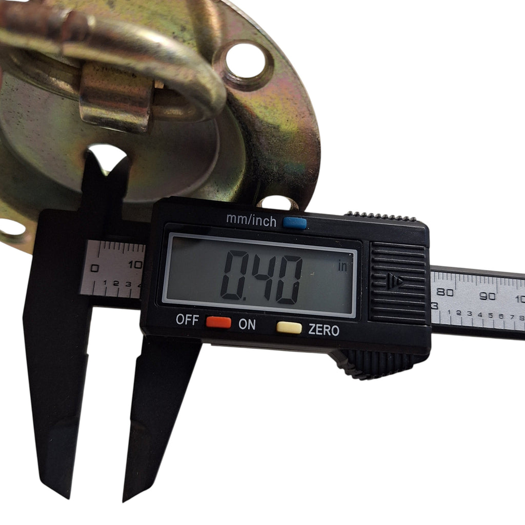 SIX - 3.5" Round Zinc Recessed Swivel D Ring Rope Tie Down Trailer 600# workload (B704-L6)