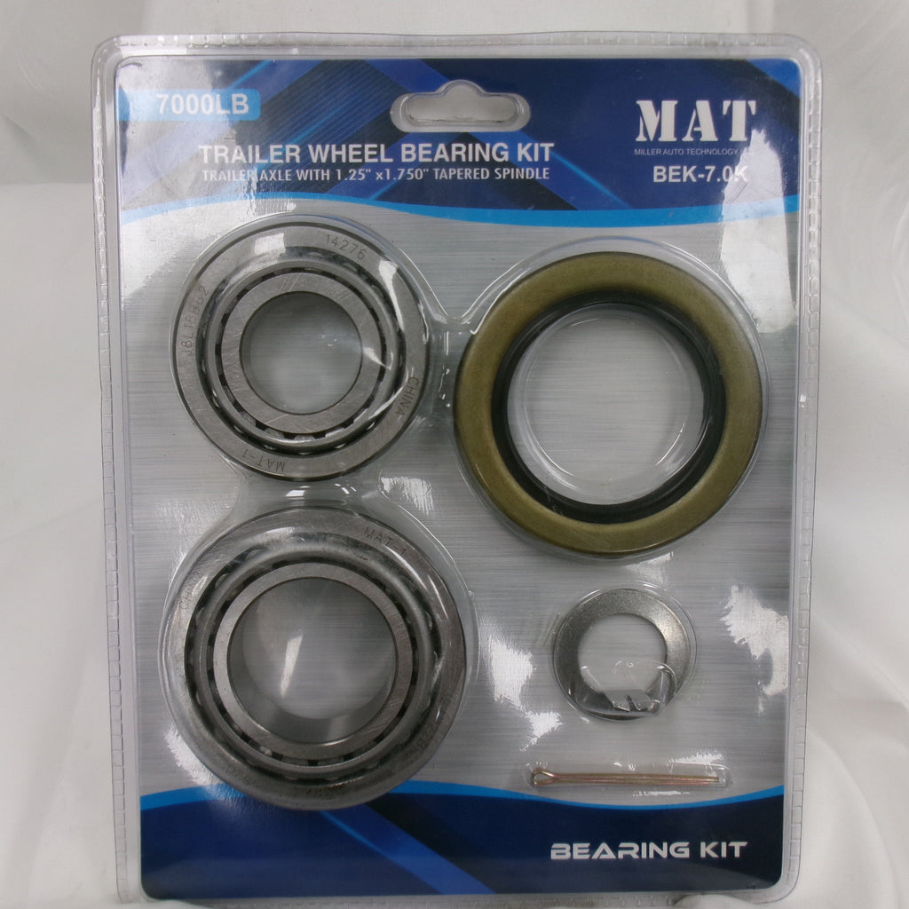 MAT Trailer Wheel Bearing Kit 7,000# Axle W/1.063" X 1.378" Tapered Spindle (BEK-7.0K)