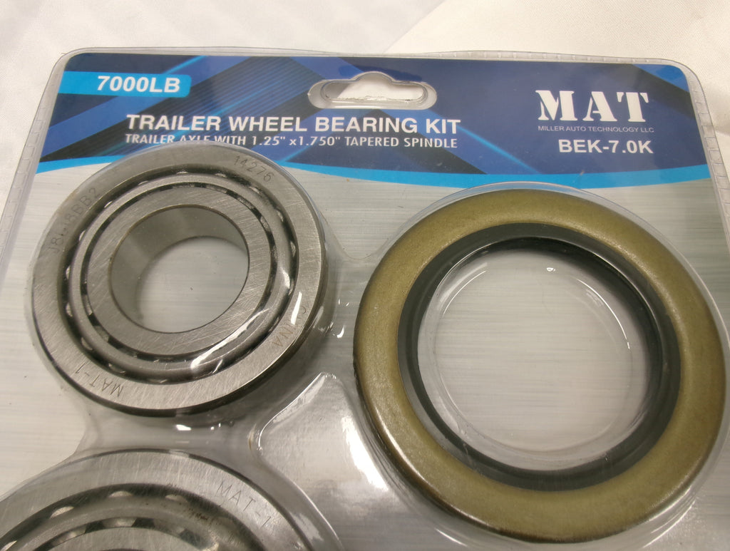 MAT Trailer Wheel Bearing Kit 7,000# Axle W/1.063" X 1.378" Tapered Spindle (BEK-7.0K)