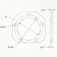 Weld-On 5-Bolt Brake Backing Plate Flange for 12" x 2" Trailer Brakes (BF-6-1)