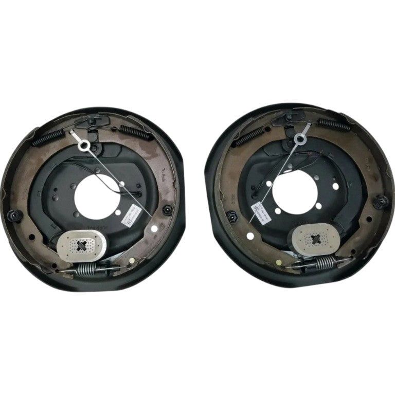 Two - Left and Right Pair - 12" Electric Brake Backing Plates — Nev-R-Adjust - 7K Axle (BK-12E-FSA-SET)