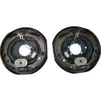 Two - Left and Right Pair - 12" Electric Brake Backing Plates — Nev-R-Adjust - 7K Axle (BK-12E-FSA-SET)