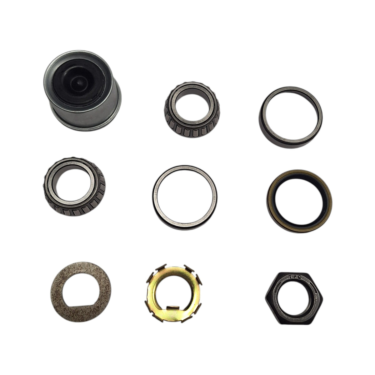 Trailer Axle Bearing Kit - 2000# Hub 1.0625" L44649 / L44610 with Seal & EZ Lube Cap (BK1-150-DEX)