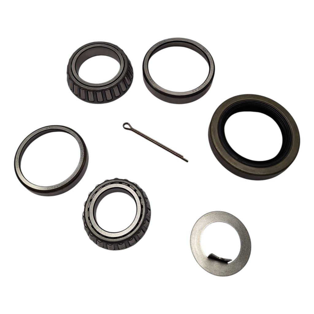 3,500 lbs Trailer Axle Bearing Repair Kit – Includes L44649/L68149 Bearings, Races, 1.719" x 2.56" Double Lip Seal, Dust Cap & Hardware (BK2-100-Dex)