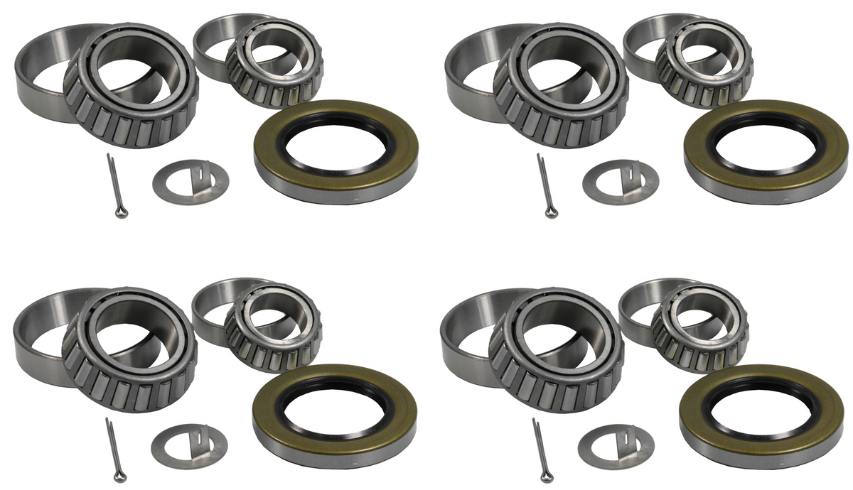 SET OF FOUR (4) - Trailer Bearing Kits 3500# Trailer Axles BK2-100 44649 / 68149 Bearings (BK2-100-LOT4)